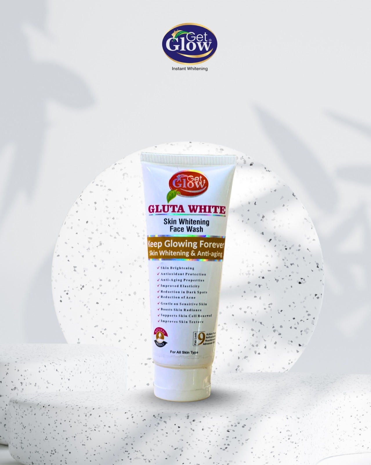 Get Glow Gluta White Skin Whitening Face Wash