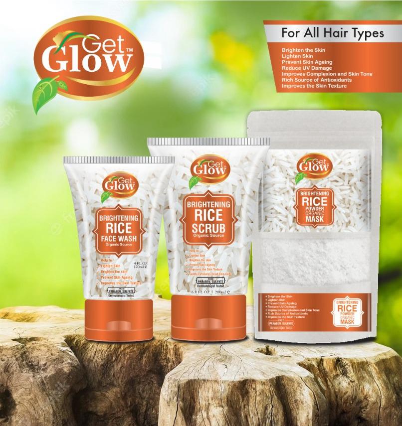All in one Get Glow Rice Mask Kit